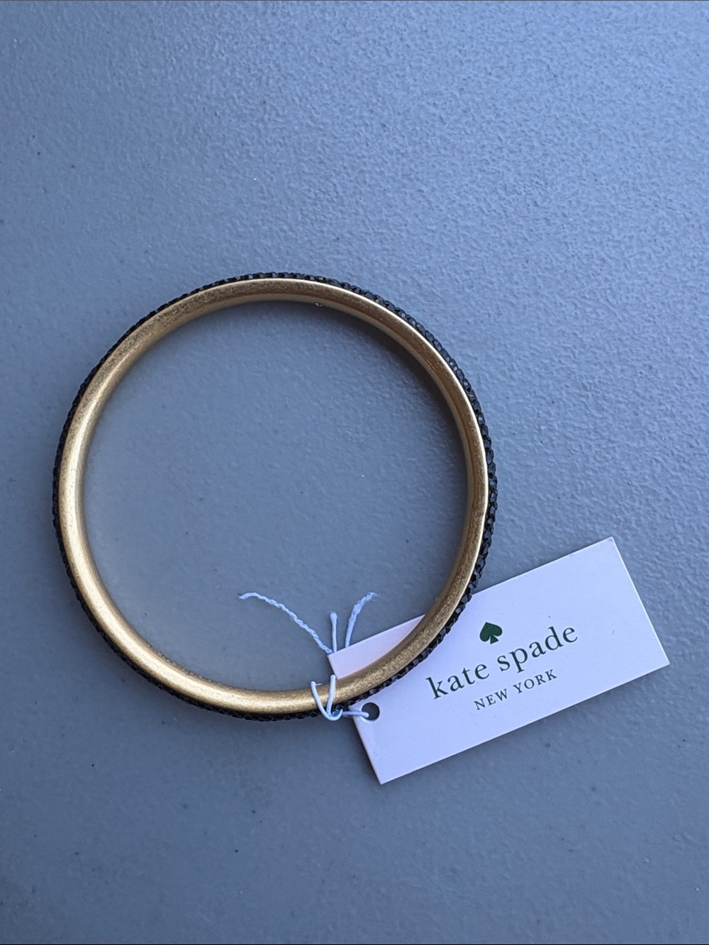 kate spade Gold and Black Textured Bangle Bracelet